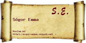 Sógor Emma névjegykártya